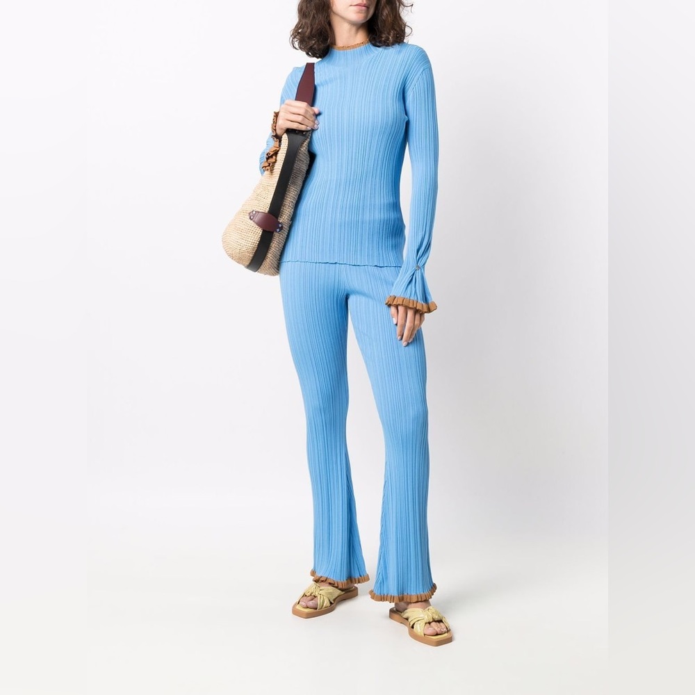 Holzweiler Dahlia Knit Trouser Women’s size X-Small in Mid Blue